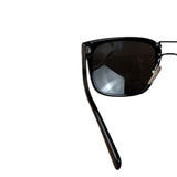 Prada Black Metal Double Bridge Sunglasses
