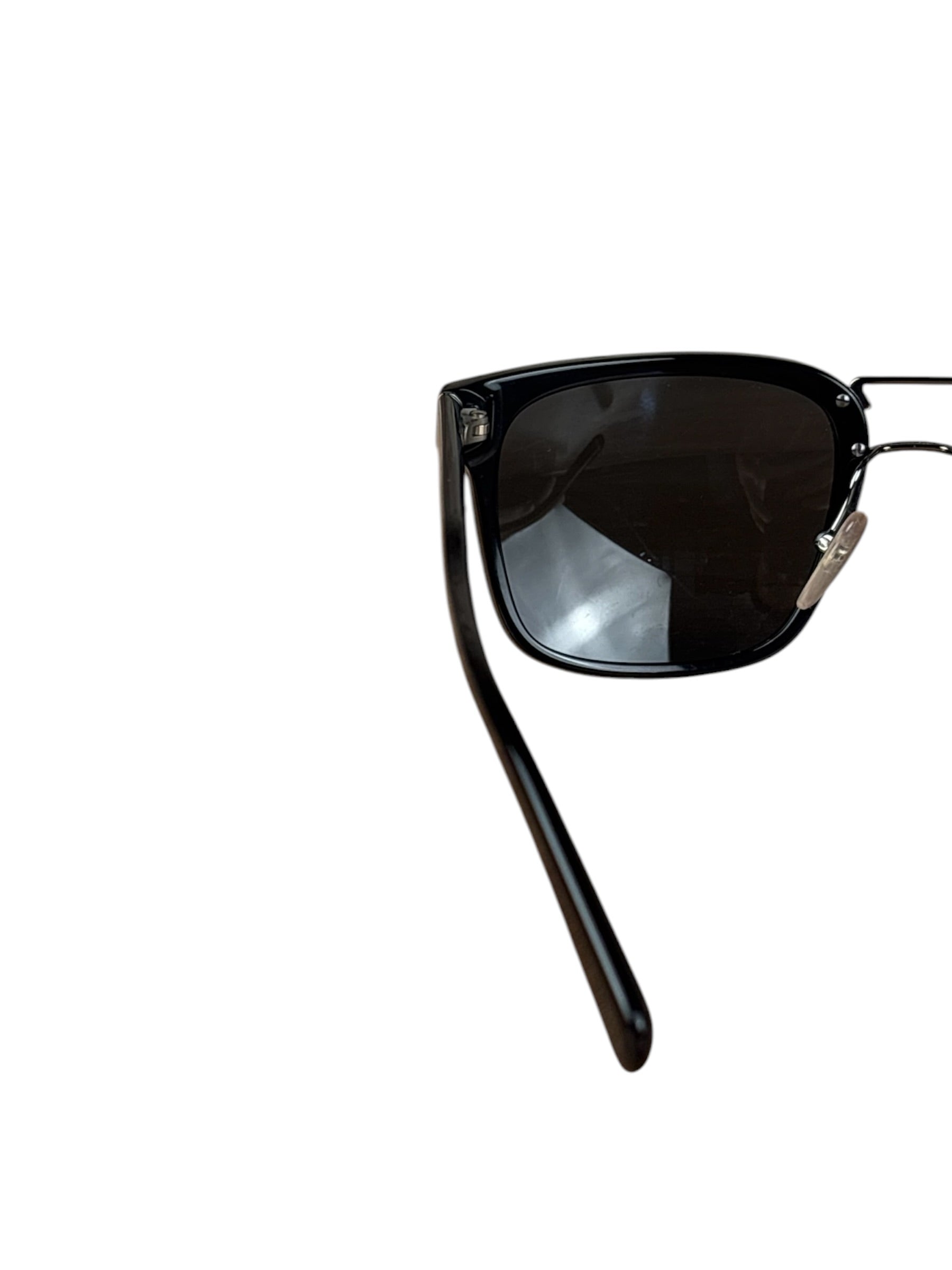 Prada Black Metal Double Bridge Sunglasses