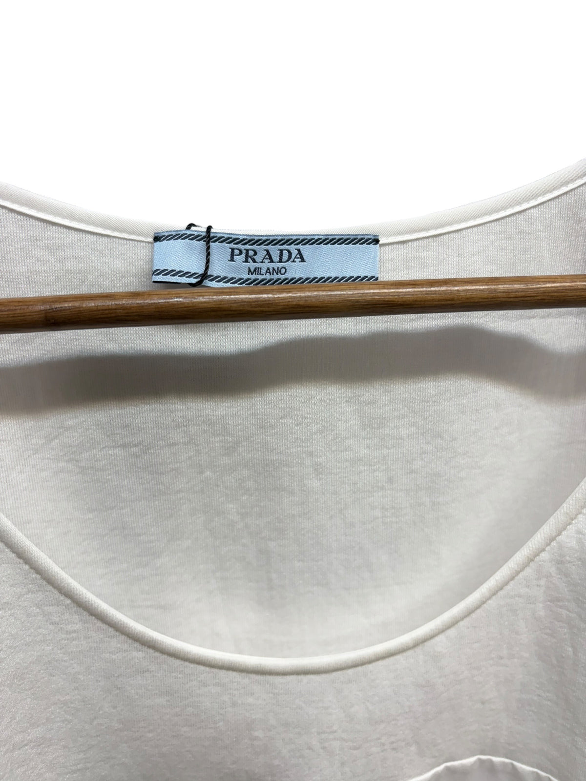 Prada Nylon/Cotton White Tank Top
