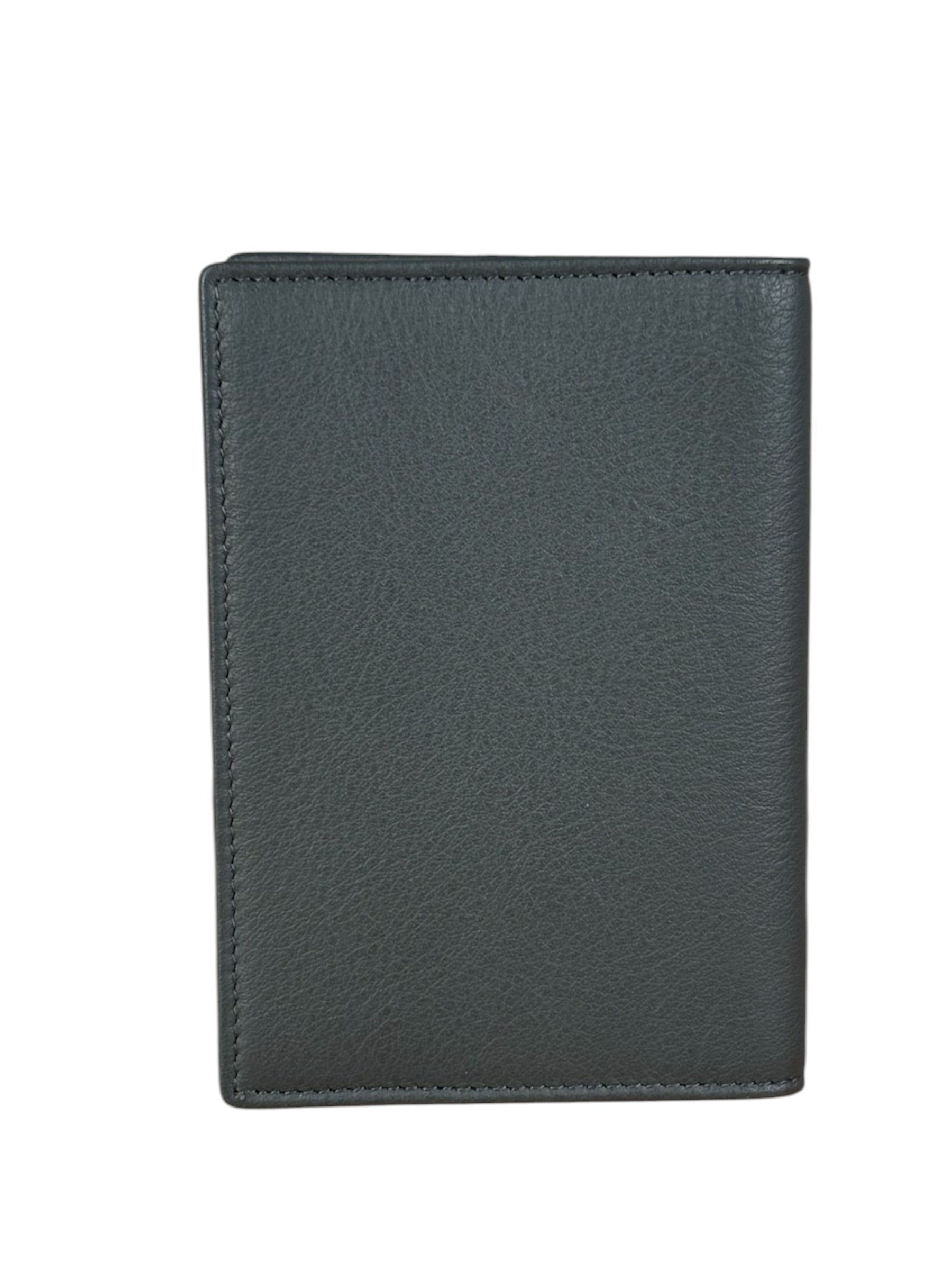 Balenciaga Black Leather Passport Holder Wallet