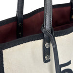 Chanel Black/White Leather Trim Whistle Charm 5x5=CC 2014