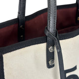 Chanel Black/White Leather Trim Whistle Charm 5x5=CC 2014
