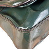 Fendi Vintage Green Patent Leather B Handbag