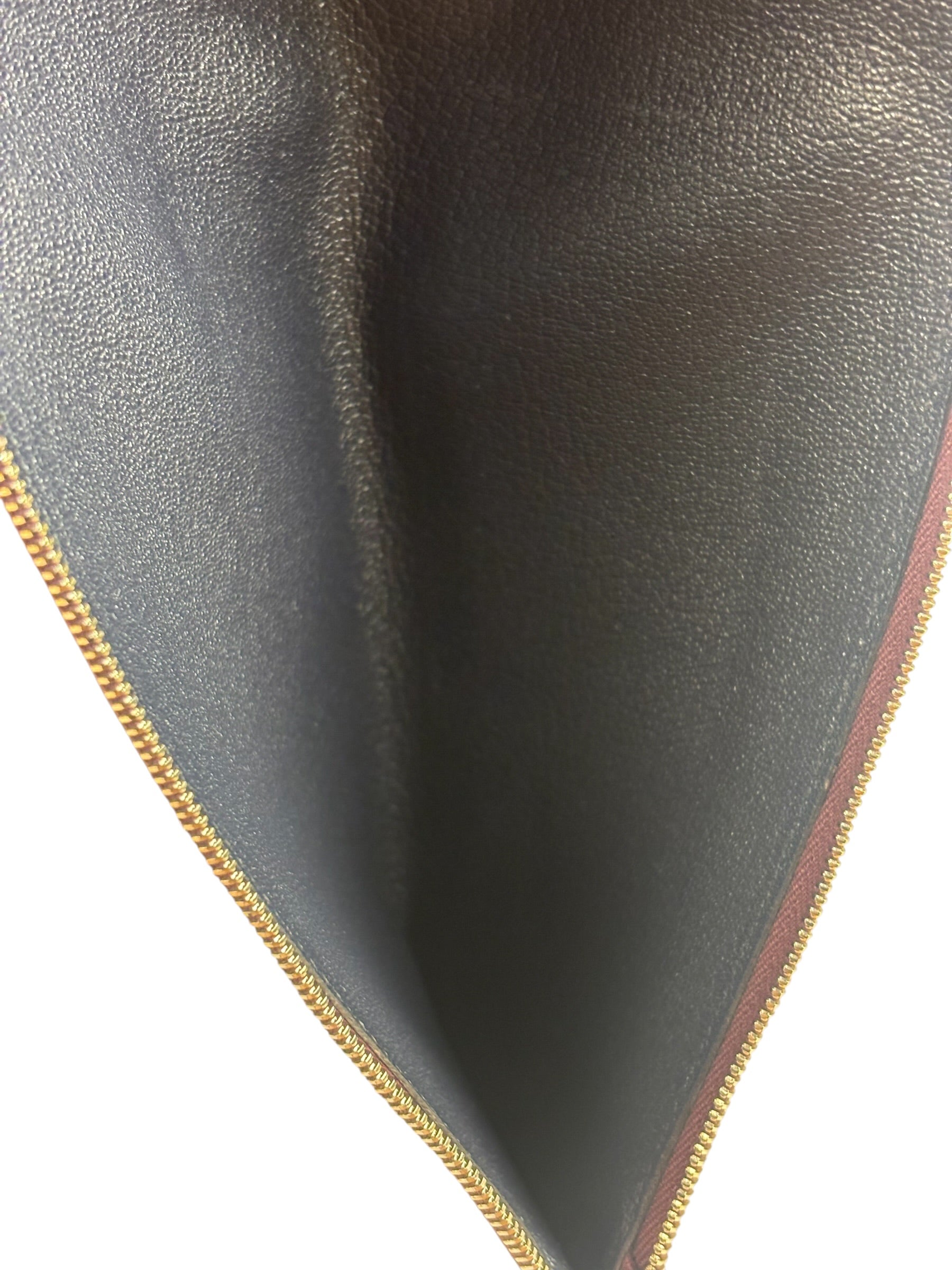Hermes Navy/Burgundy Silk'In Classique Long Wallet