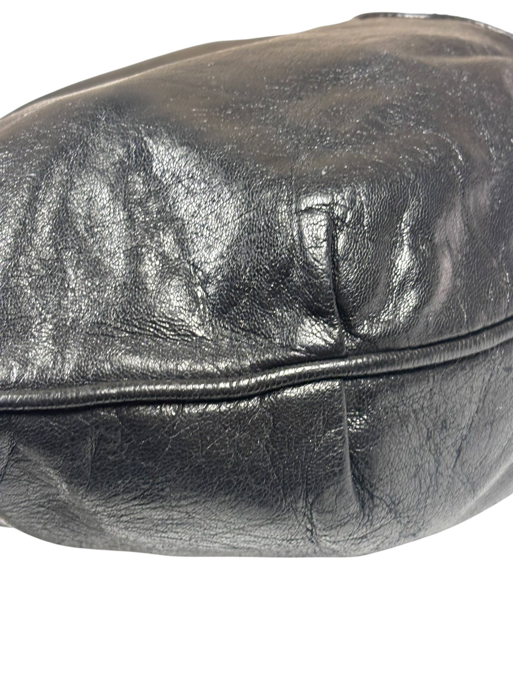 Fendi Black Leather Hobo Bag