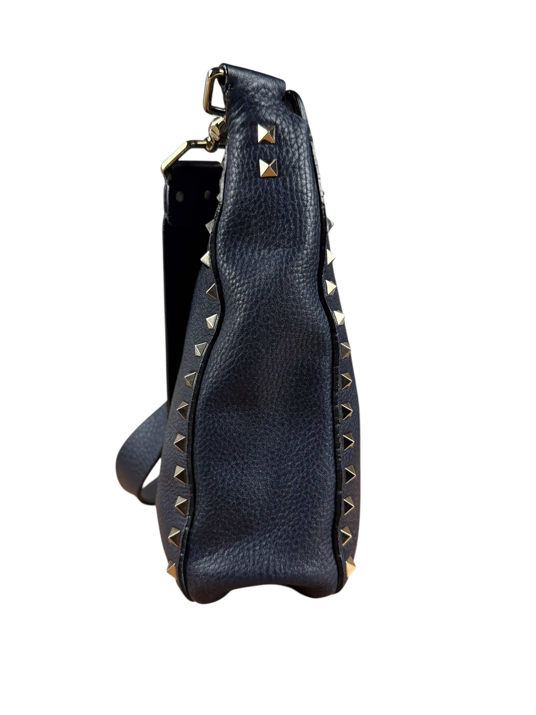 Valentino Navy RockStud Messenger Bag