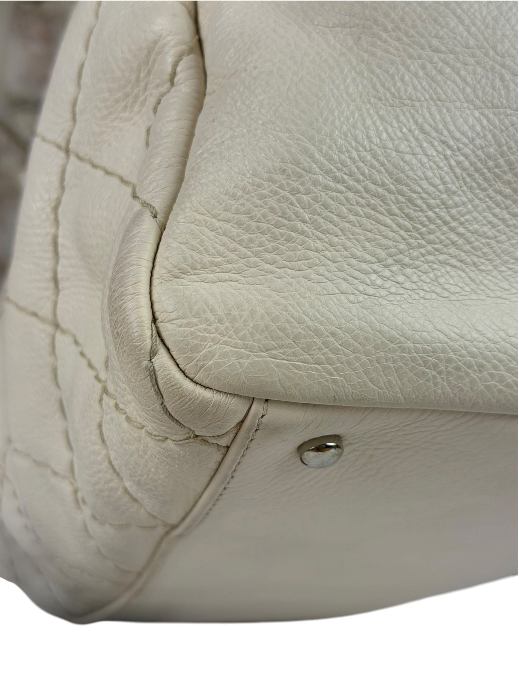 Chanel Beige Quilted Leather Tote 2009