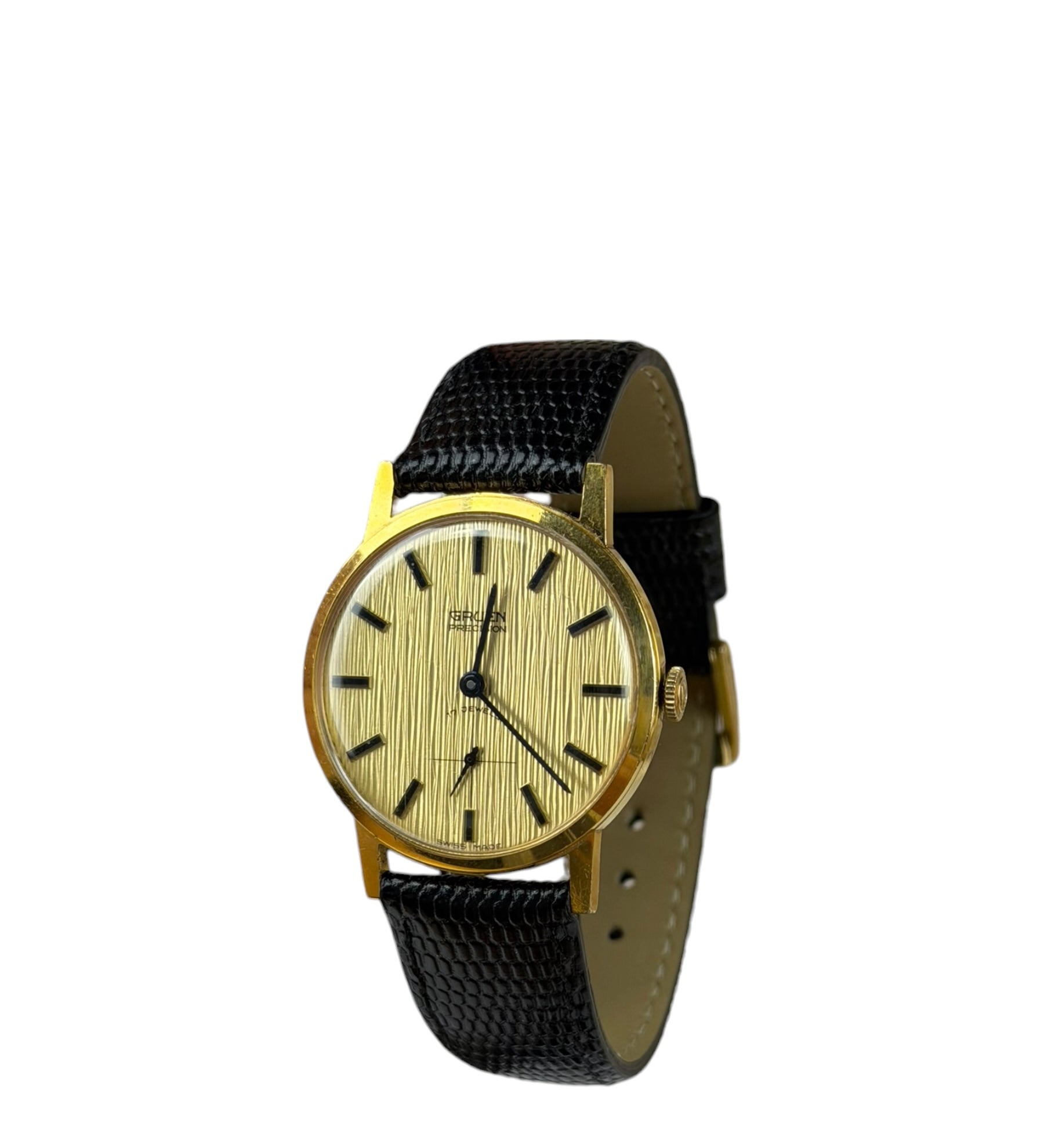 Gruen Precision Gold Linen Dial