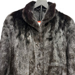 Vintage Black Fur Mid Length Coat