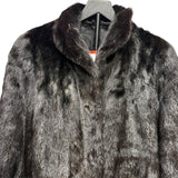 Vintage Black Fur Mid Length Coat