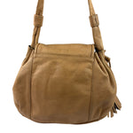 Chloe Orange Beige Calfskin See By Chloe Cherry Drawstring Saddle Crossbody Bag
