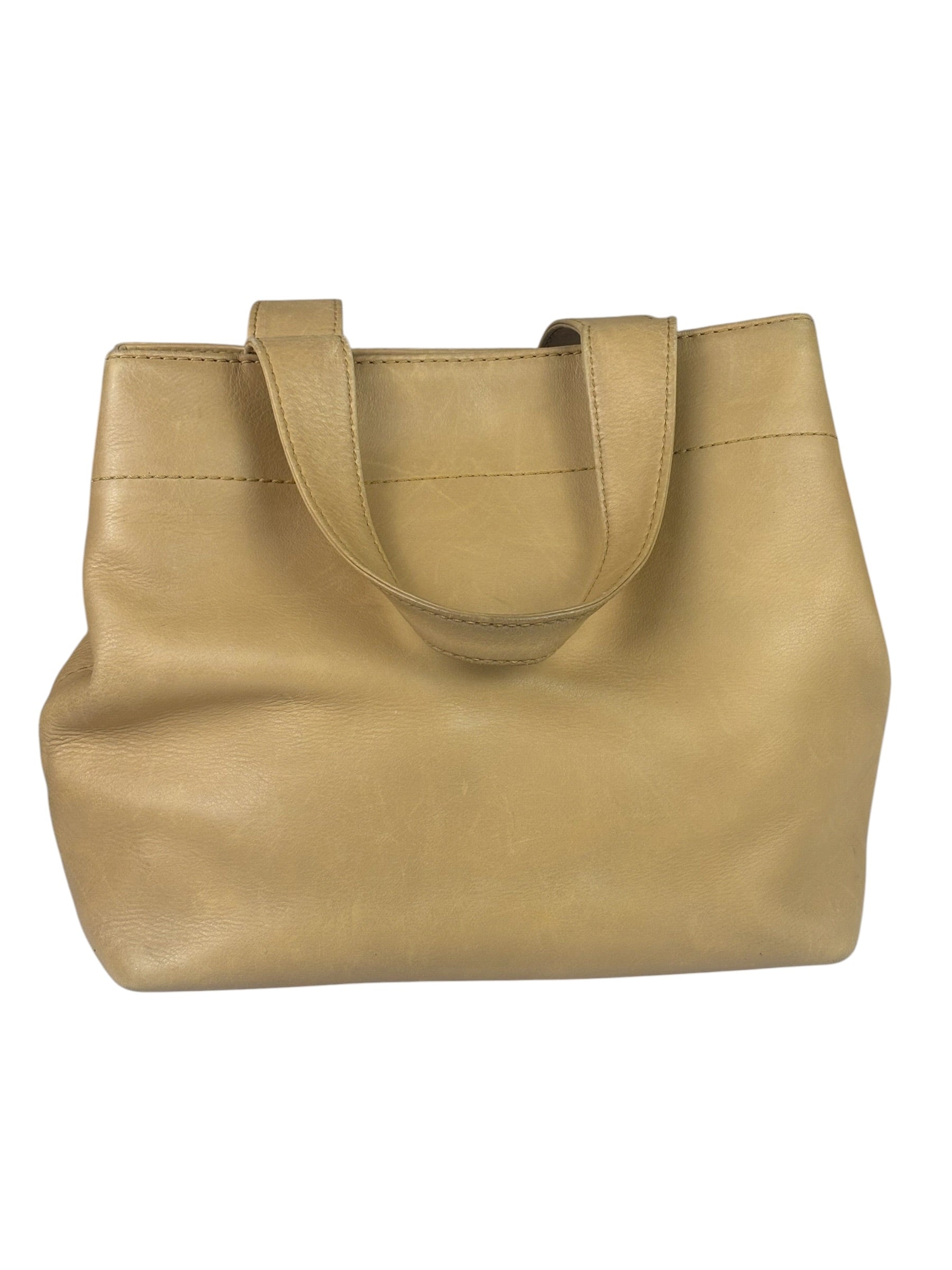 Chanel Turnlock CC Tan Leather Tote 2002