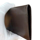 Christian Dior Brown Leather Bifold Checkbook Wallet