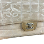 Chanel Vintage Beige Travel Line Classic Flap 2001