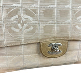 Chanel Vintage Beige Travel Line Classic Flap 2001