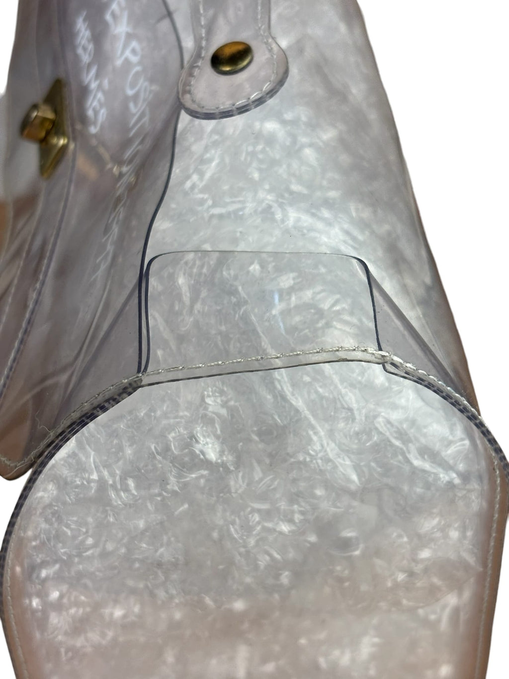 Hermes Transparent Vinyl Souvenir De L'Exposition 1997 Kelly Handbag