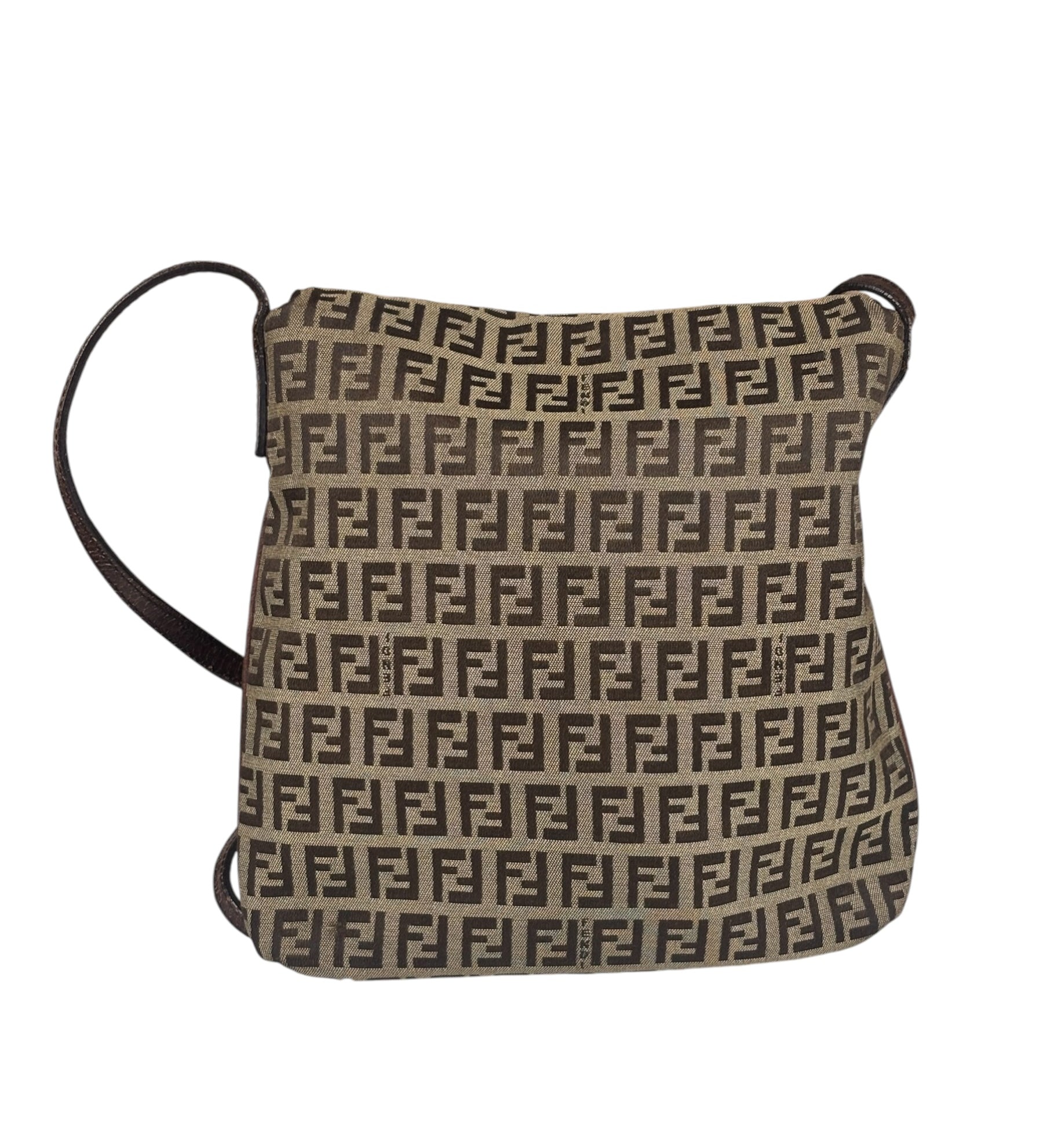 Fendi Canvas Monogram Zucchino Shoulder bag