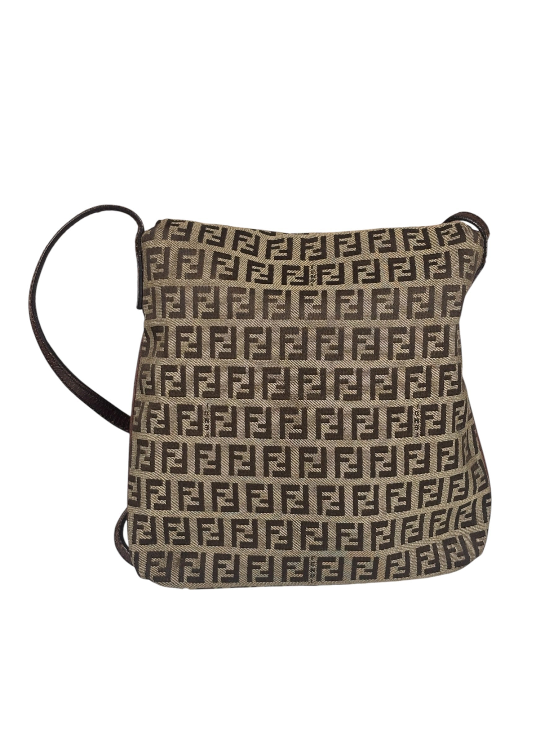 Fendi Canvas Monogram Zucchino Shoulder bag