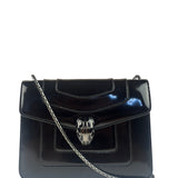 Bvlgari Black Patent Leather Small Serpenti Crossbody Bag