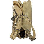Christian Dior Beige Large Gaucho Double Saddle Shoulder Bag
