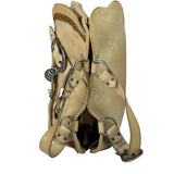 Christian Dior Beige Large Gaucho Double Saddle Shoulder Bag