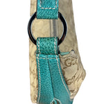 Gucci GG Vintage Canvas Turquoise Trim Hobo Bag