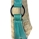 Gucci GG Vintage Canvas Turquoise Trim Hobo Bag