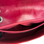 Chanel Red Patent Chocolate Bar Chain Flap Bag 2000