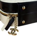 Chanel White/Black Quilted Leather 2Way Vanity Bag 2019