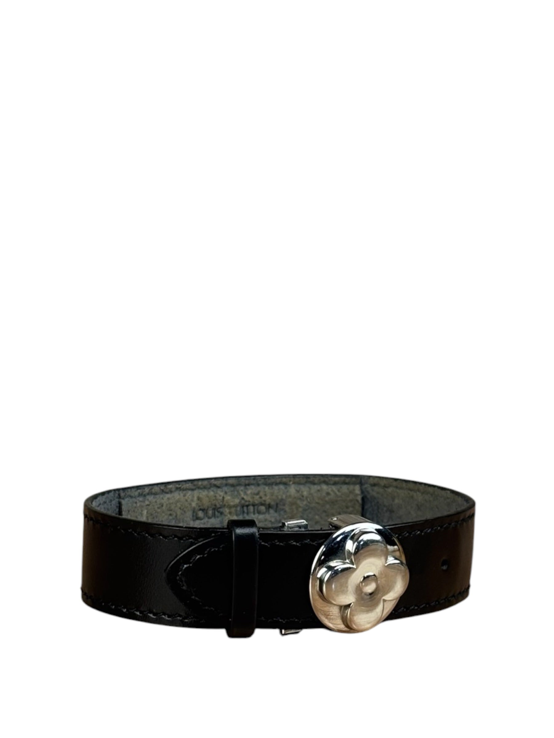 Louis Vuitton Black Leather Wish Bracelet