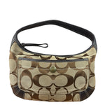 Coach Brown Leather Trim Signature Ergo Hobo Bag