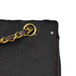 Chanel Brown Vertical Stitch Two-Toned CC Double Flap Bag 90s