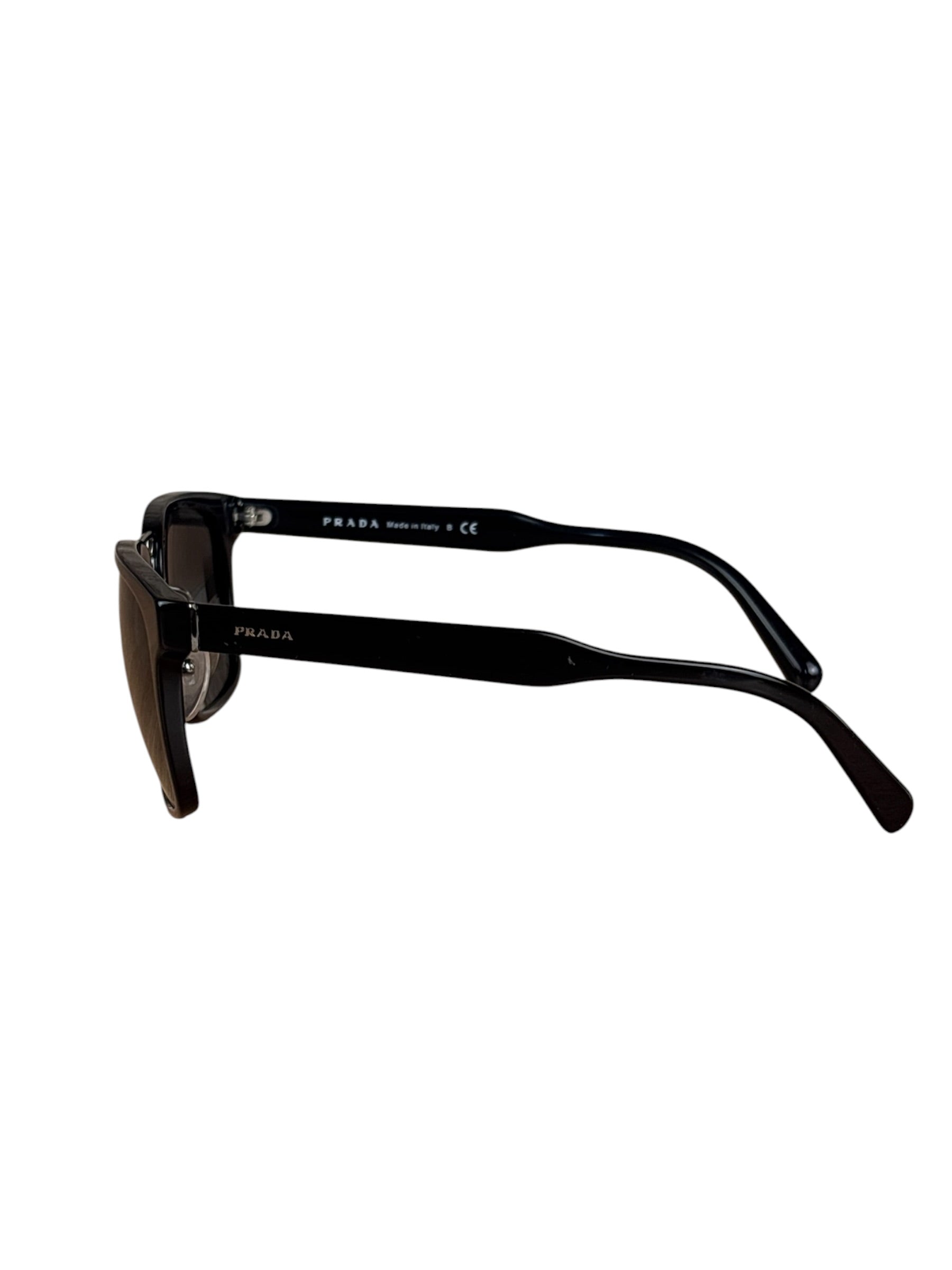 Prada Black Metal Double Bridge Sunglasses
