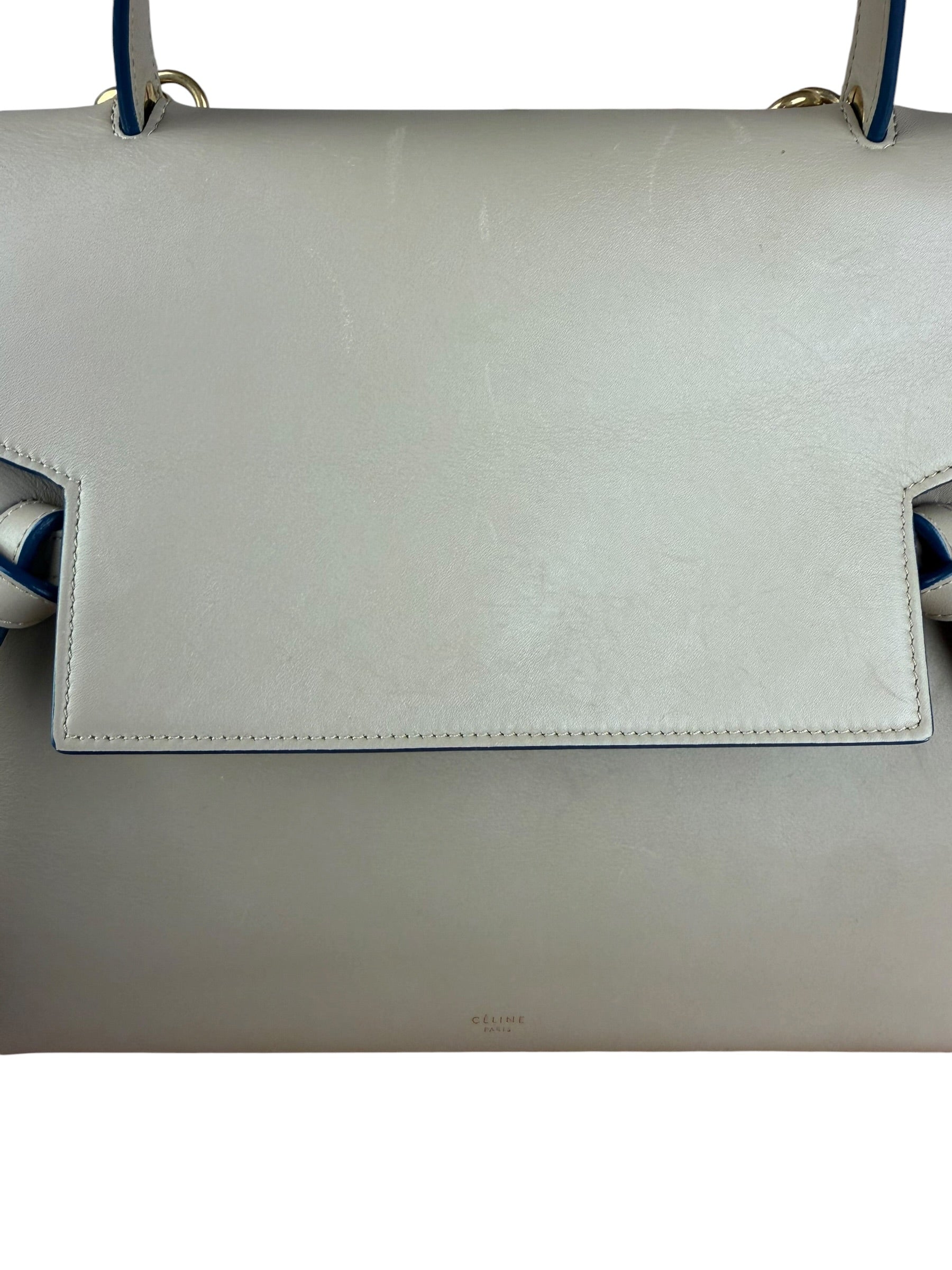 Celine Beige Leather Belt Two Way Bag