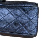 Chanel Blue Metallic Aged Quilted 2.55 Double Flap Bag 2008