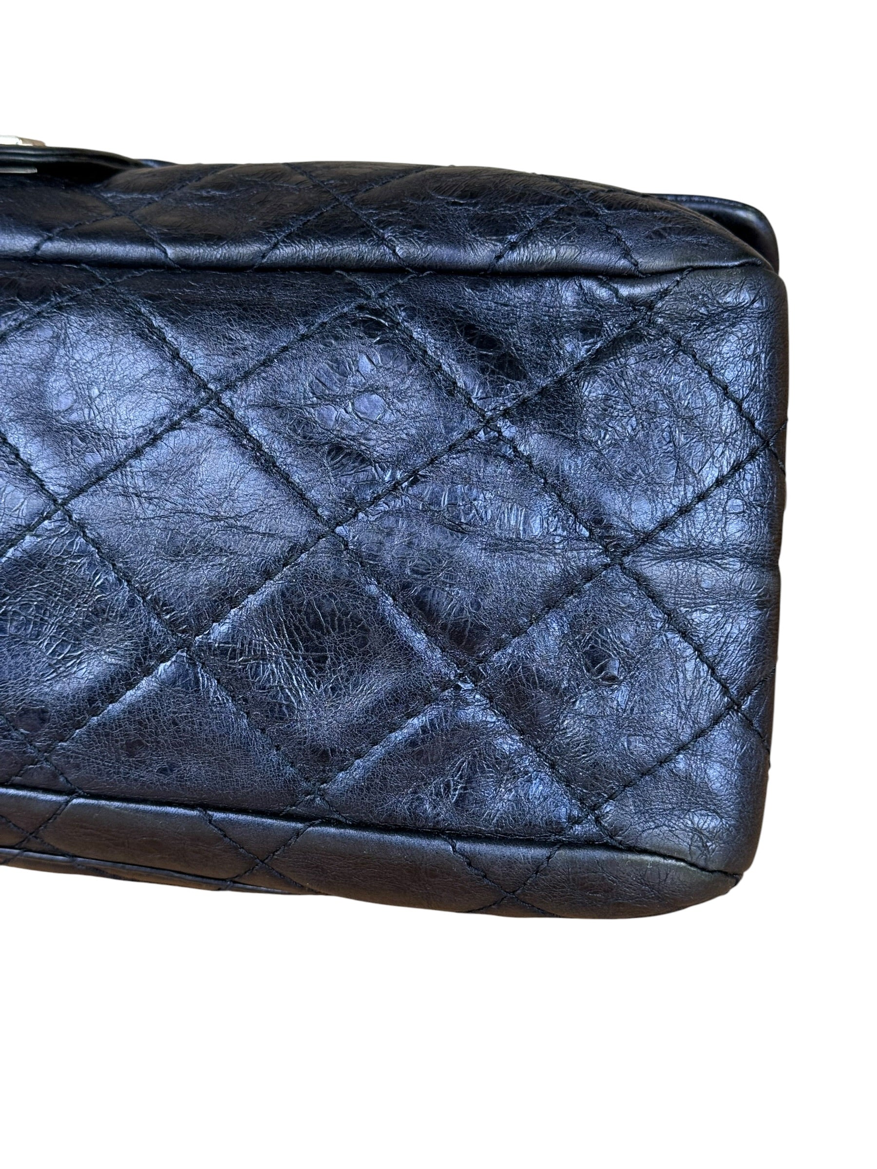 Chanel Blue Metallic Aged Quilted 2.55 Double Flap Bag 2008
