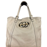 Gucci Britt Leather Tote Beige