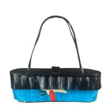 Chanel Vintage Patent Leather Fringe Mini Coco Bar Tote Bag 1998