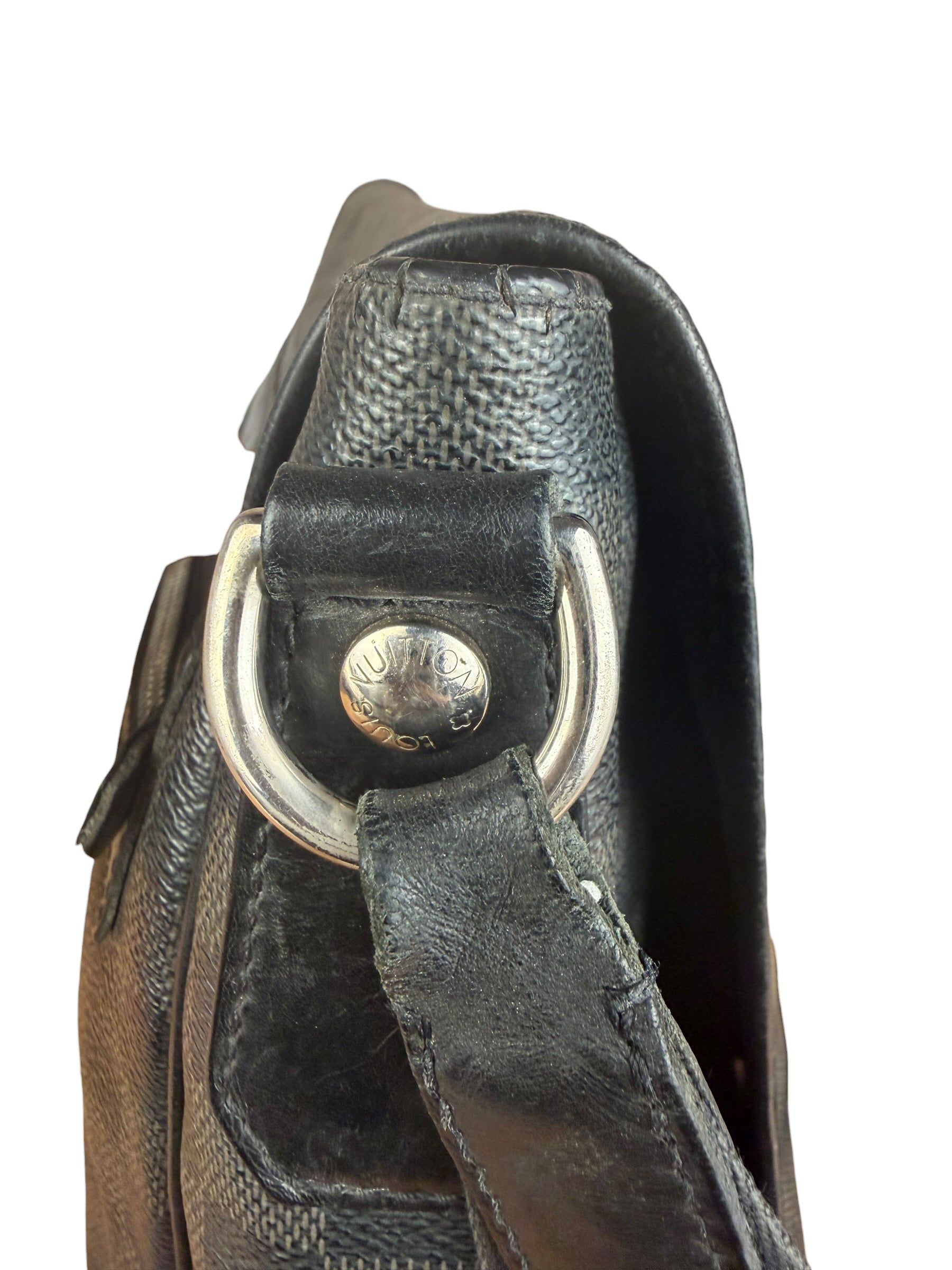 Louis Vuitton Leather Daniel Damier Graphite Messenger Bag