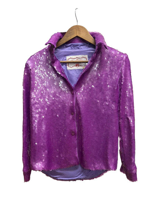 Gucci Purple Vault La Veste Sequin Long Sleeve Shirt