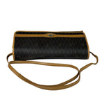 Christian Dior Vintage Brown Leather Honeycomb Shoulder Bag