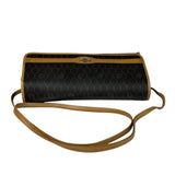 Christian Dior Vintage Brown Leather Honeycomb Shoulder Bag