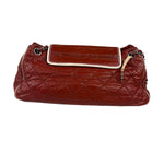 Chanel Burgundy East West Accordion Flap Bag