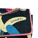 Chanel Multicolor Canvas Bird Print 2.55 Flap 2001