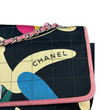 Chanel Multicolor Canvas Bird Print 2.55 Flap 2001