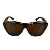 Bottega Veneta Tortoise Brown Cat-Eye Sunglasses
