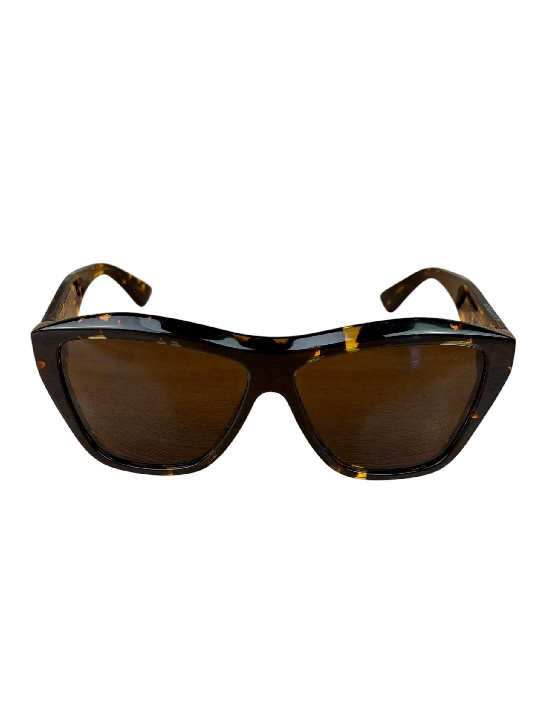 Bottega Veneta Tortoise Brown Cat-Eye Sunglasses