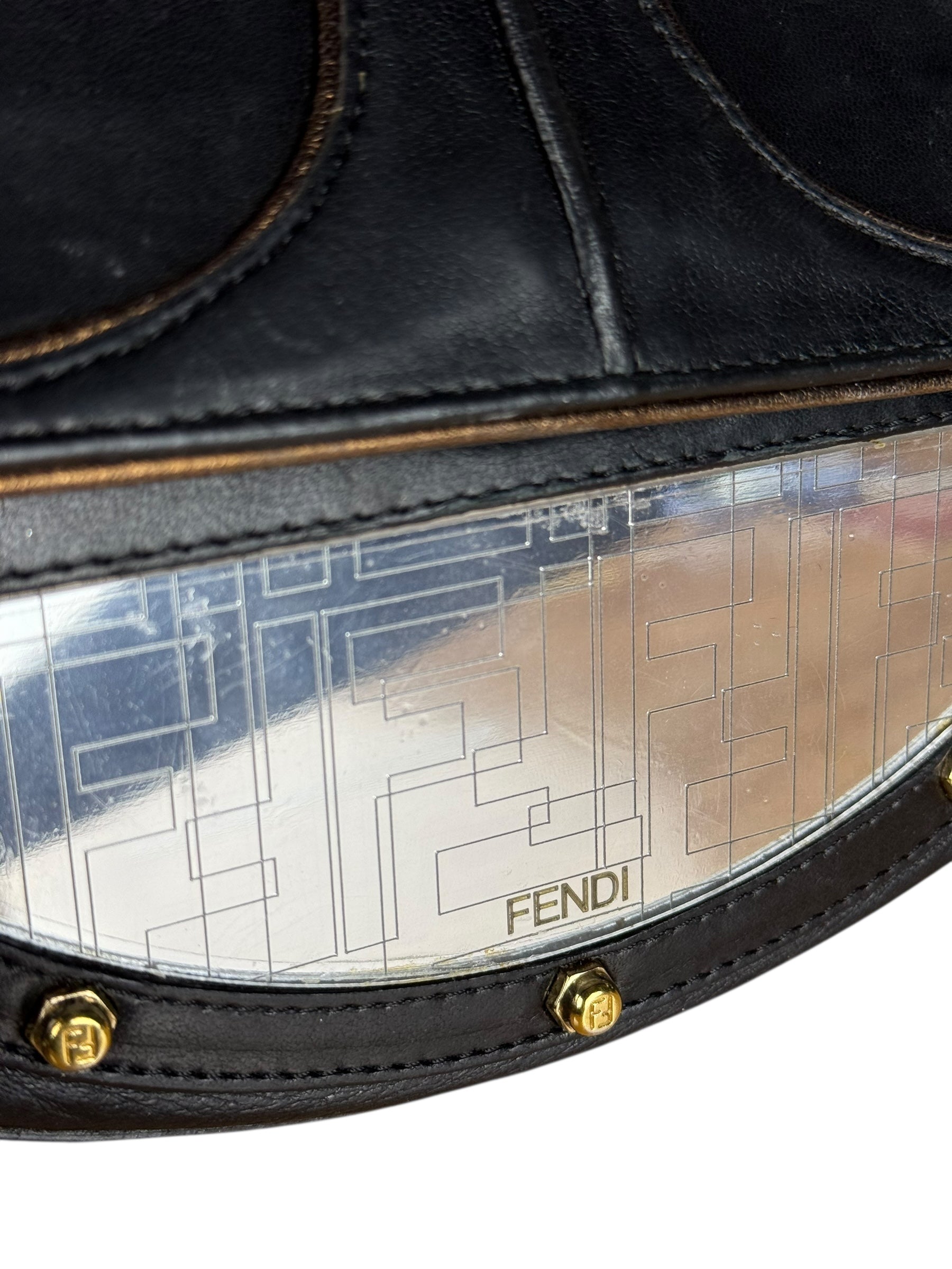 Fendi Zucca Vanity Mirror Shoulder Bag
