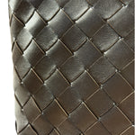 Bottega Veneta Brown Leather Intrecciato Mini Wallace Hobo Bag