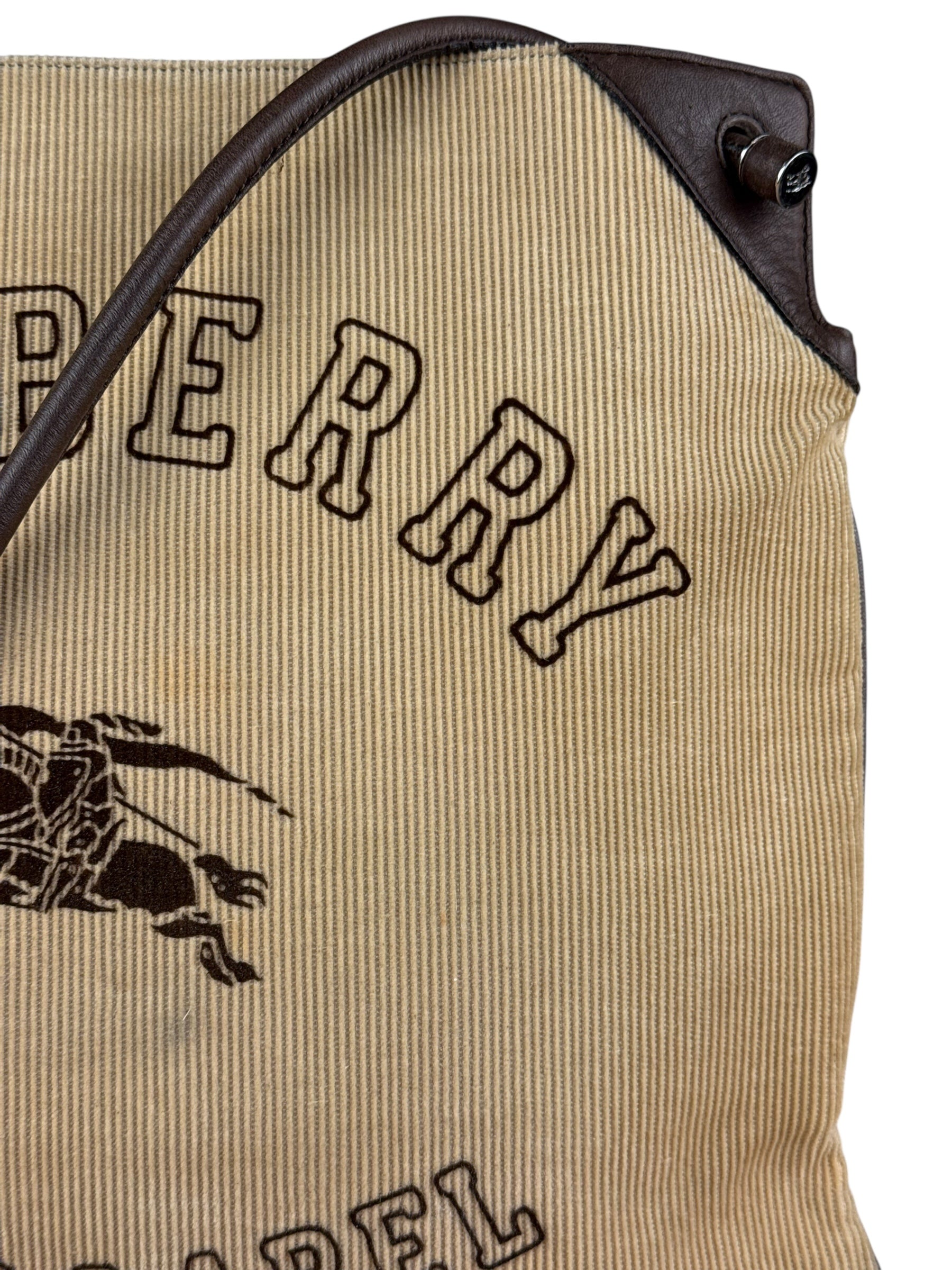 Burberry Blue Label Corduroy Leather Crossbody